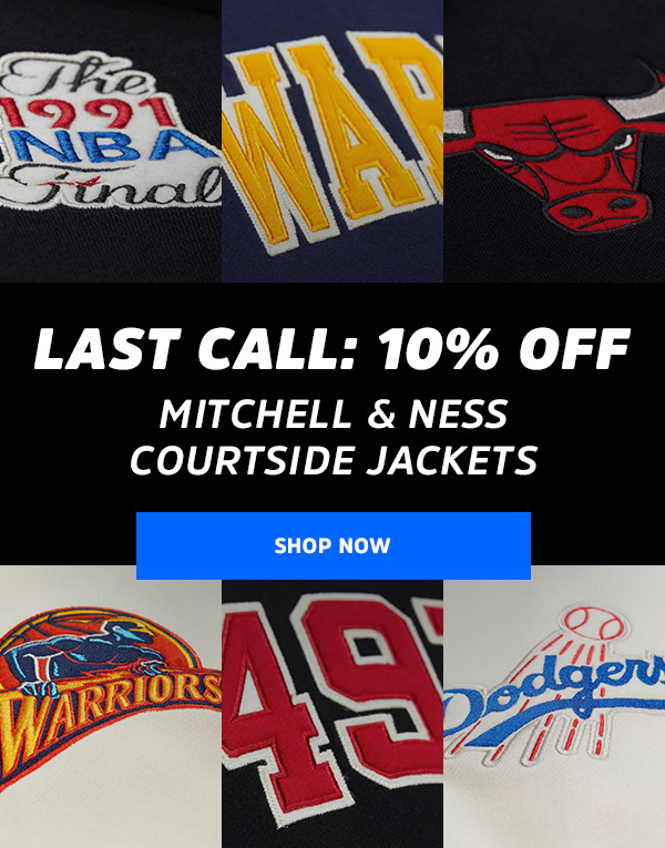 Game On! 10% OFF Mitchell & Ness Courtside Jackets  Shop Now & Save