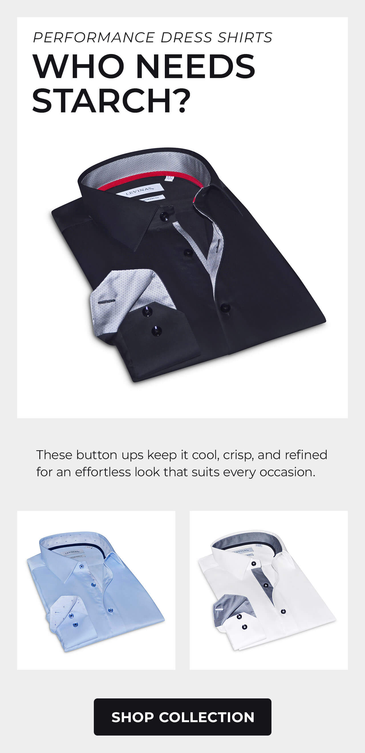 Levinas Performance Dress Shirts