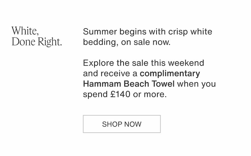 Spend £140 or more and get a Free Beach Towel