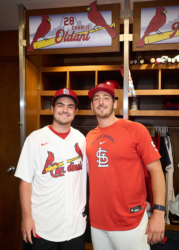 On Monday, June 15th, the Cardinals hosted 19-year-old Charlie, through the Make-A-Wish Foundation, to grant his wish of meeting the team. From a game of catch in the bullpen and a ceremonial pitch on the mound, to a personal clubhouse tour with Andre Pallante where Charlie received a custom jersey and team-signed bat at his very own locker, the day was a perfect celebration for beating cancer. Inspired by his own health journey and love of baseball, Charlie now aspires to be an athletic trainer. The Cardinals are proud to assist in making wishes like Charlie’s come true!
