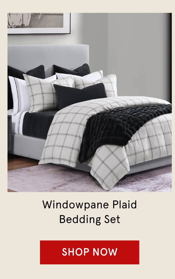 Windowpane Plaid Bedding Set