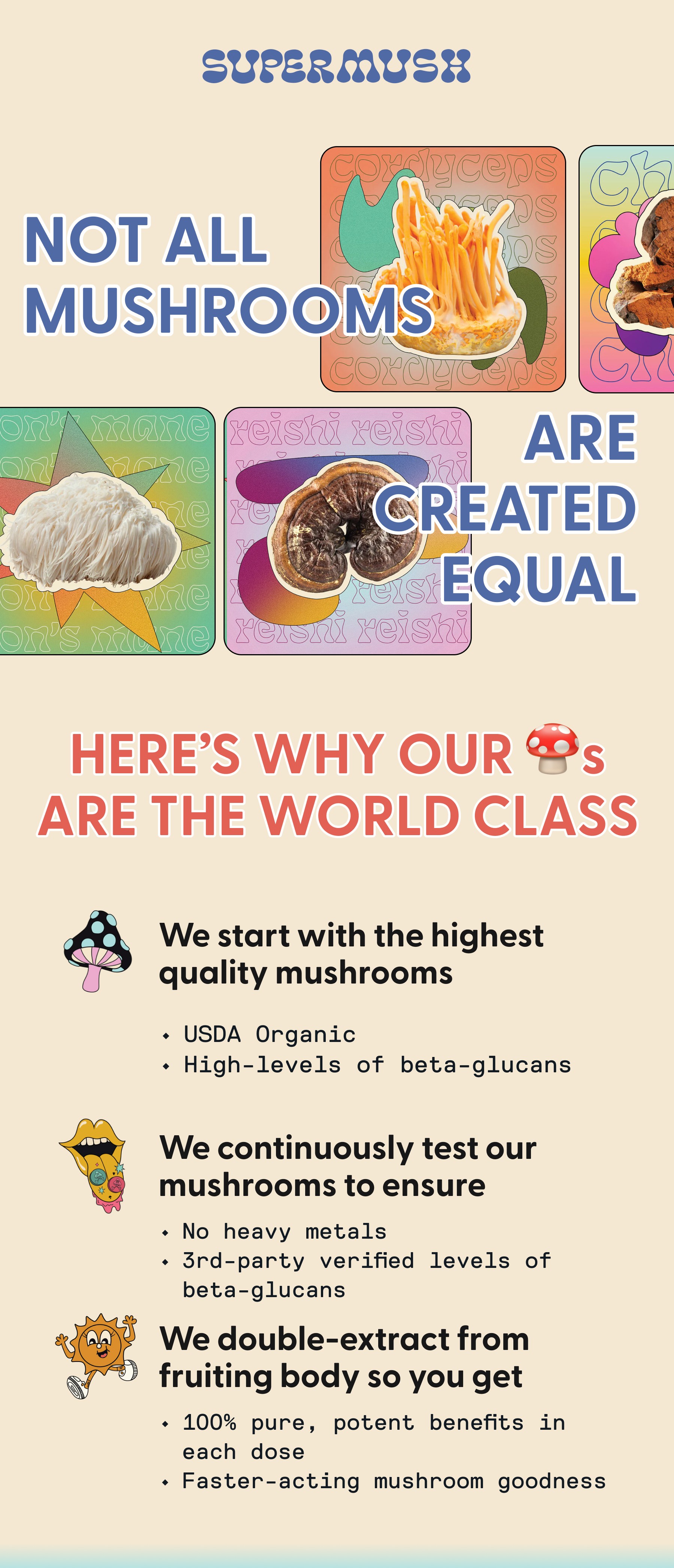 SUPERMUSH | NOT ALL MUSHROOMS  ARE CREATED EQUAL