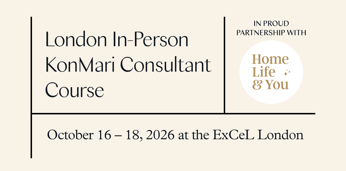 London In-Person KonMari Consultant Course (October 16-18, 2026 at the ExCeL London)