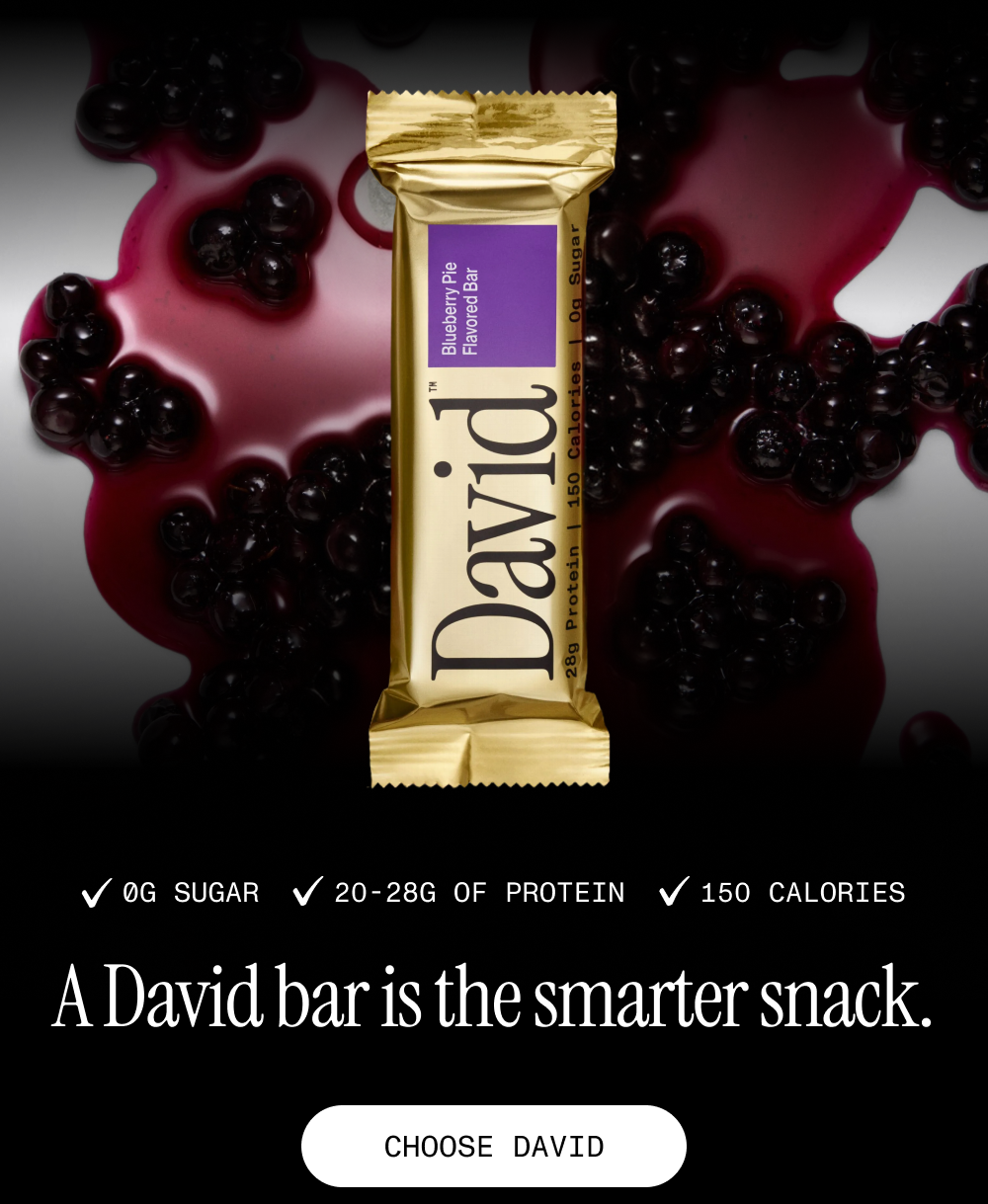 A David bar is the smarter snack. Choose David.