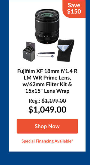 Fujifilm XF 18mm f/1.4 R LM WR Prime Lens