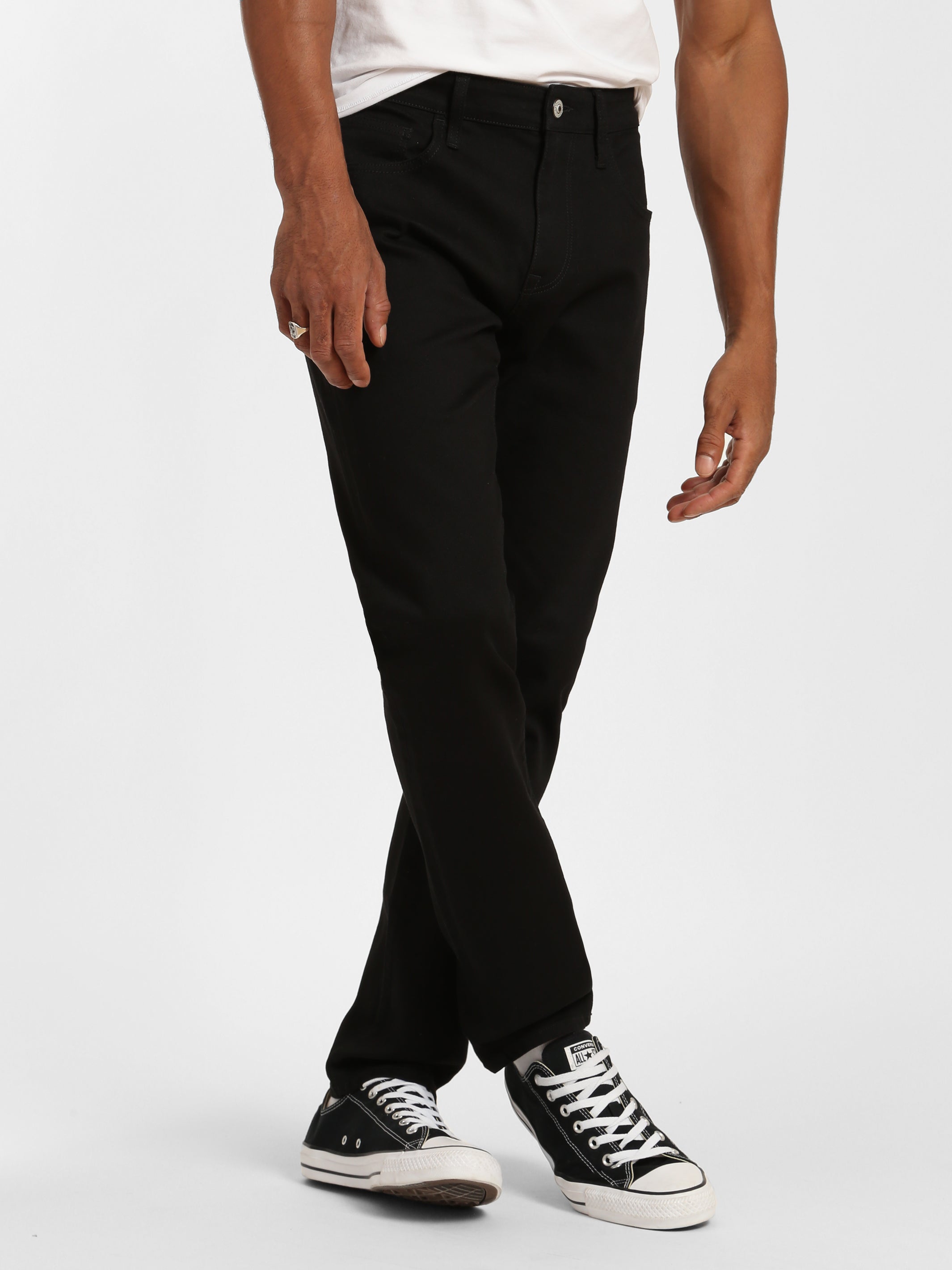 Image of Bedford Slim Leg Jeans in Black Denim