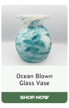 Ocean Blown Glass Vase