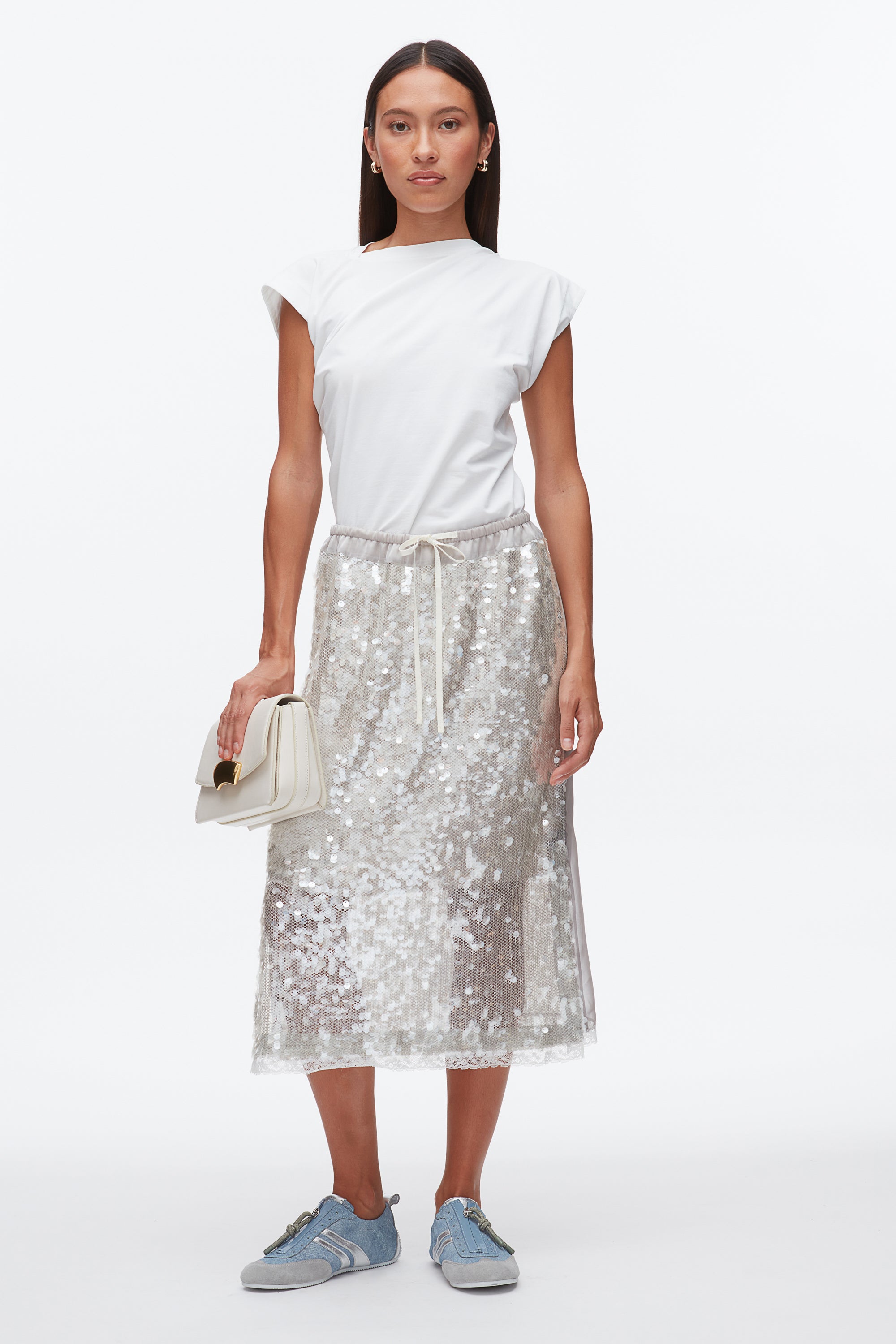 Image of Sequin Midi Skirt