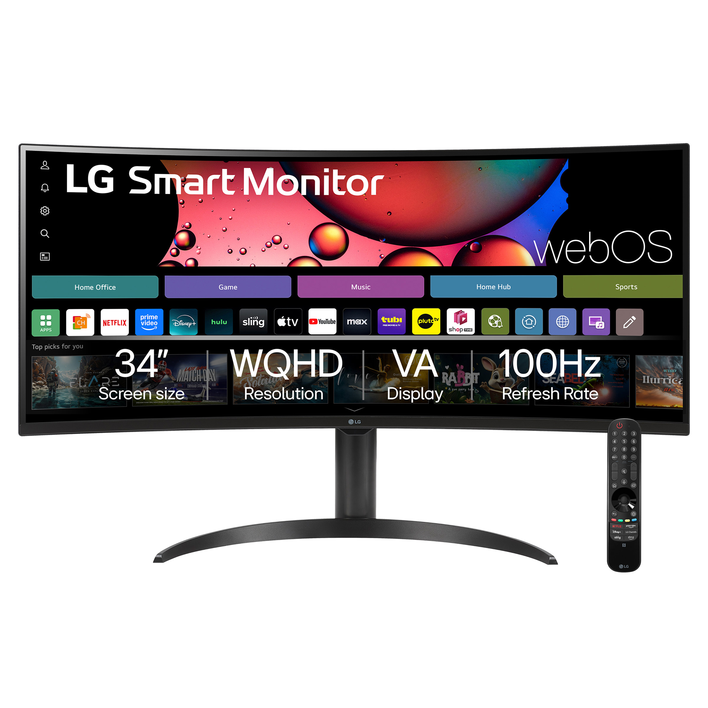 LG 34-inch Curved Ultrawide WQHD MyView Smart Monitor