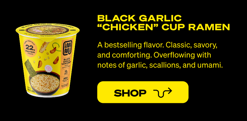Black Garlic "Chicken" Cup Ramen