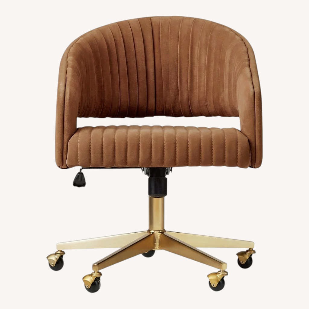 Image of CB2 Channel Suede Office Chair