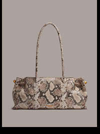 CASHMERE SNAKE-EFFECT MEDIUM TOTE