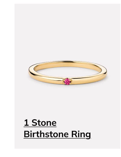 1 stone Birthstone Ring