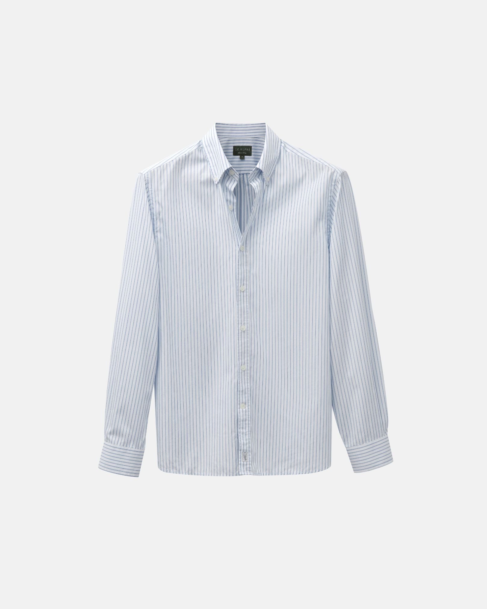 Image of Aqua Thin Stripe Poplin Shirt