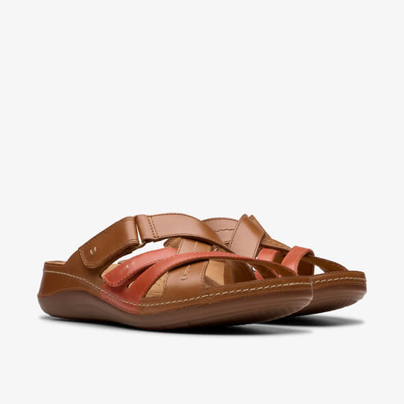 Cecily Slide Tan Combination