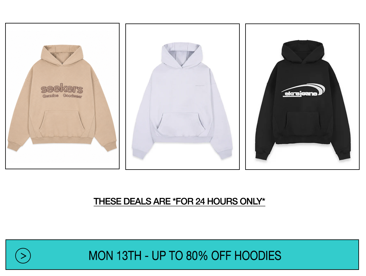 Up to 80% Off Hoodies