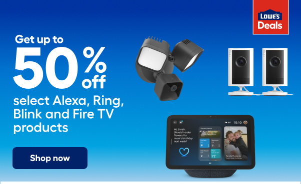 Get up to 50 % off select Alexa, Ring, Blink and Fire TV products