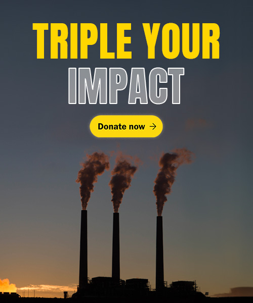 Smokestacks with text 