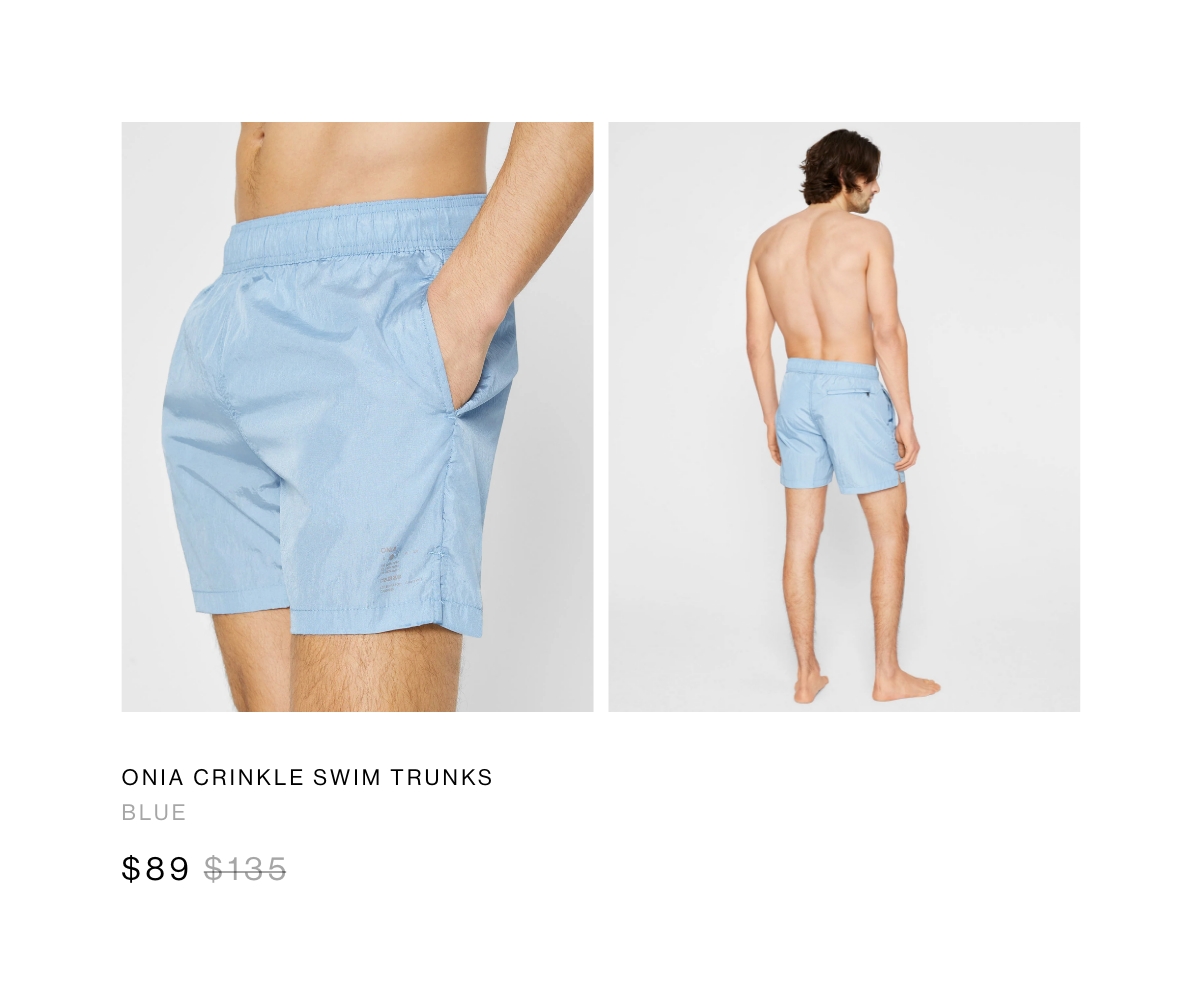 Onia Crinkle Swim Trunks