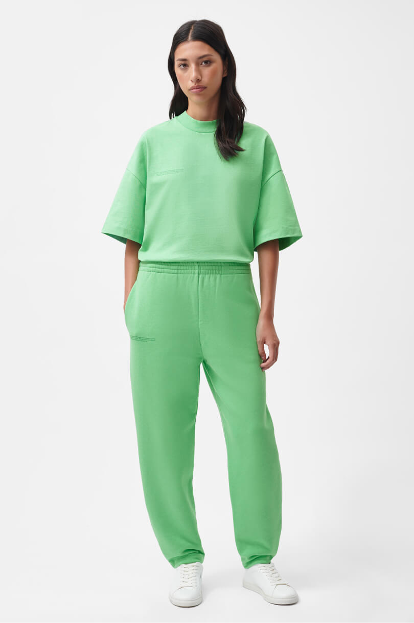 Reclaim Cotton Barrel-Leg Track Pants - reclaim Jade