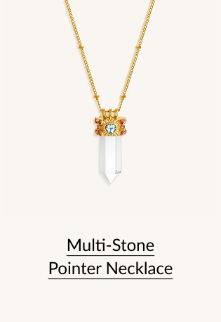 Multi-Stone Pointer Necklace