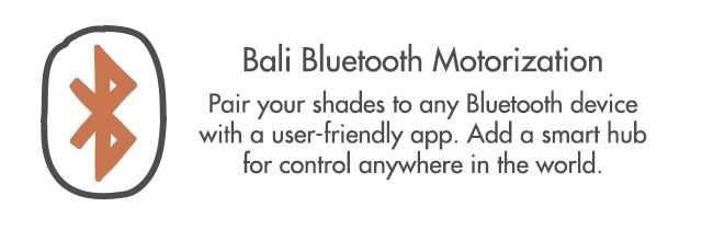 Pair your Bali shades to any Bluetooth device with a user-friendly app