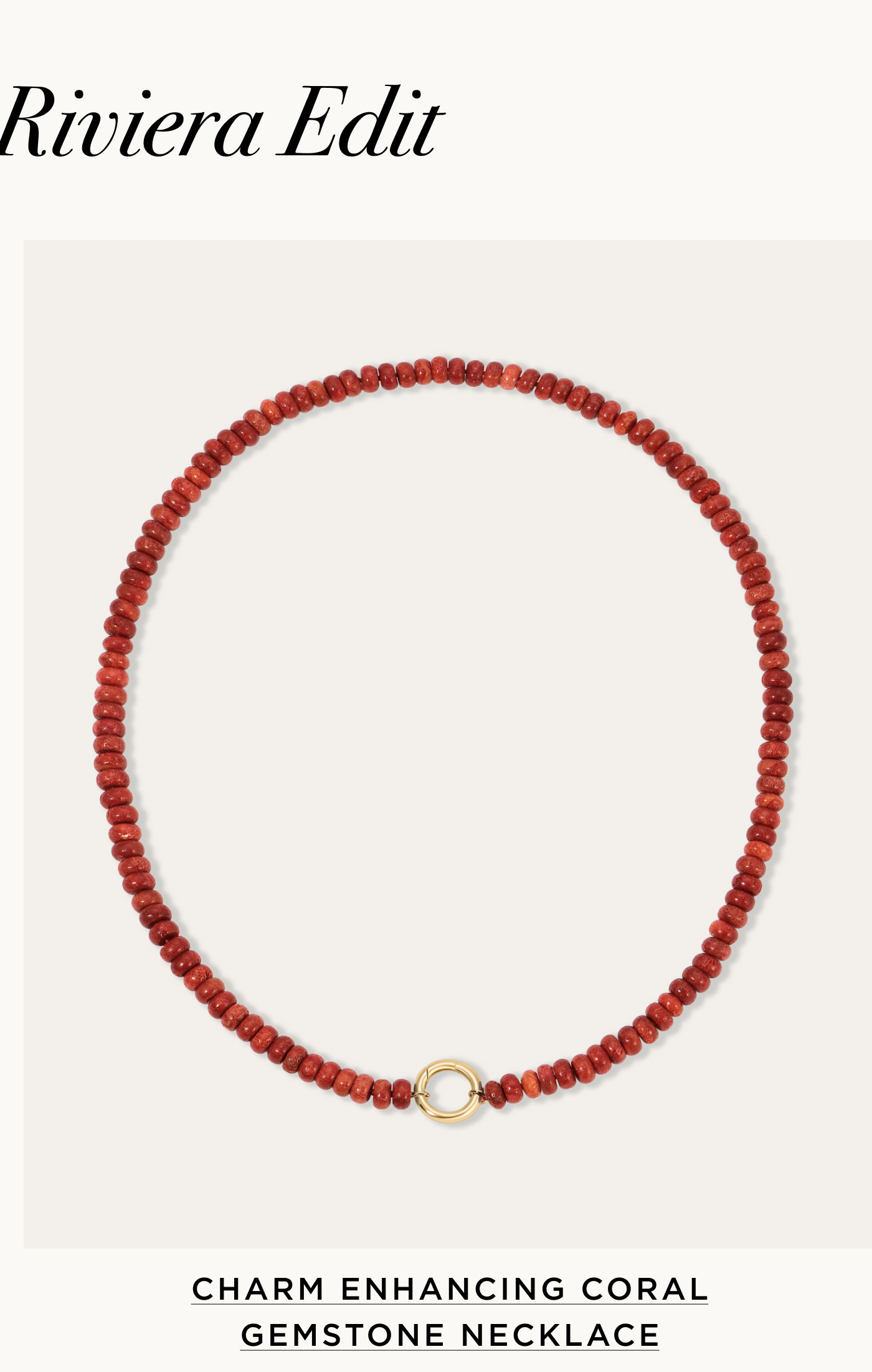 Charm Enhancing Coral Gemstone Necklace