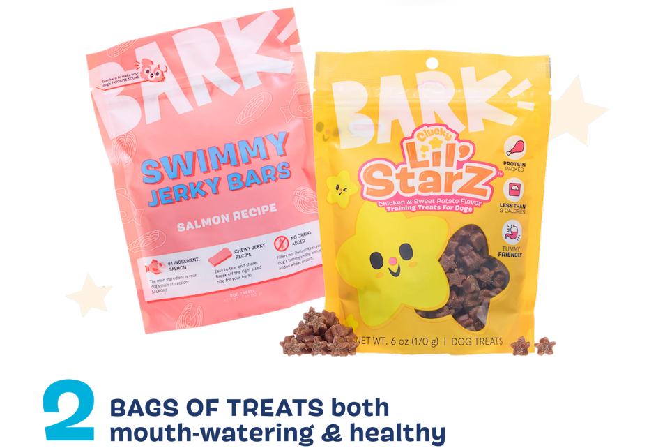 2 BAGS OF TREATS both mouth-watering & healthy