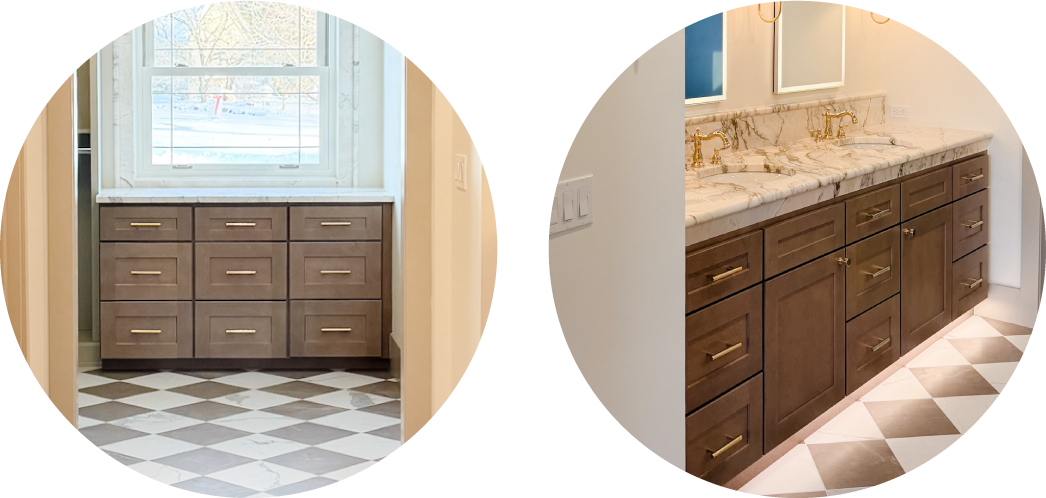 Bathroom with Truffle Shaker Cabinets