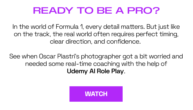 Real time coaching with Udemy AI Role Play