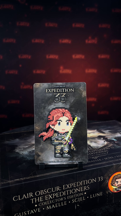 Numbered figure on its display stand