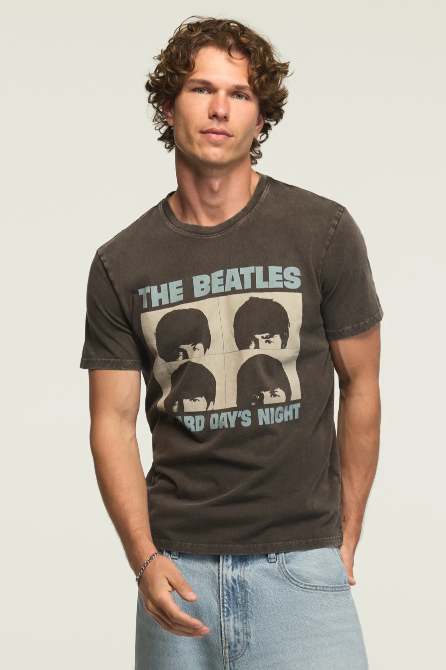 Image of Lucky Brand The Beatles Night Tee - Men's Clothing Tops Shirts Tee Graphic T Shirts in Beluga