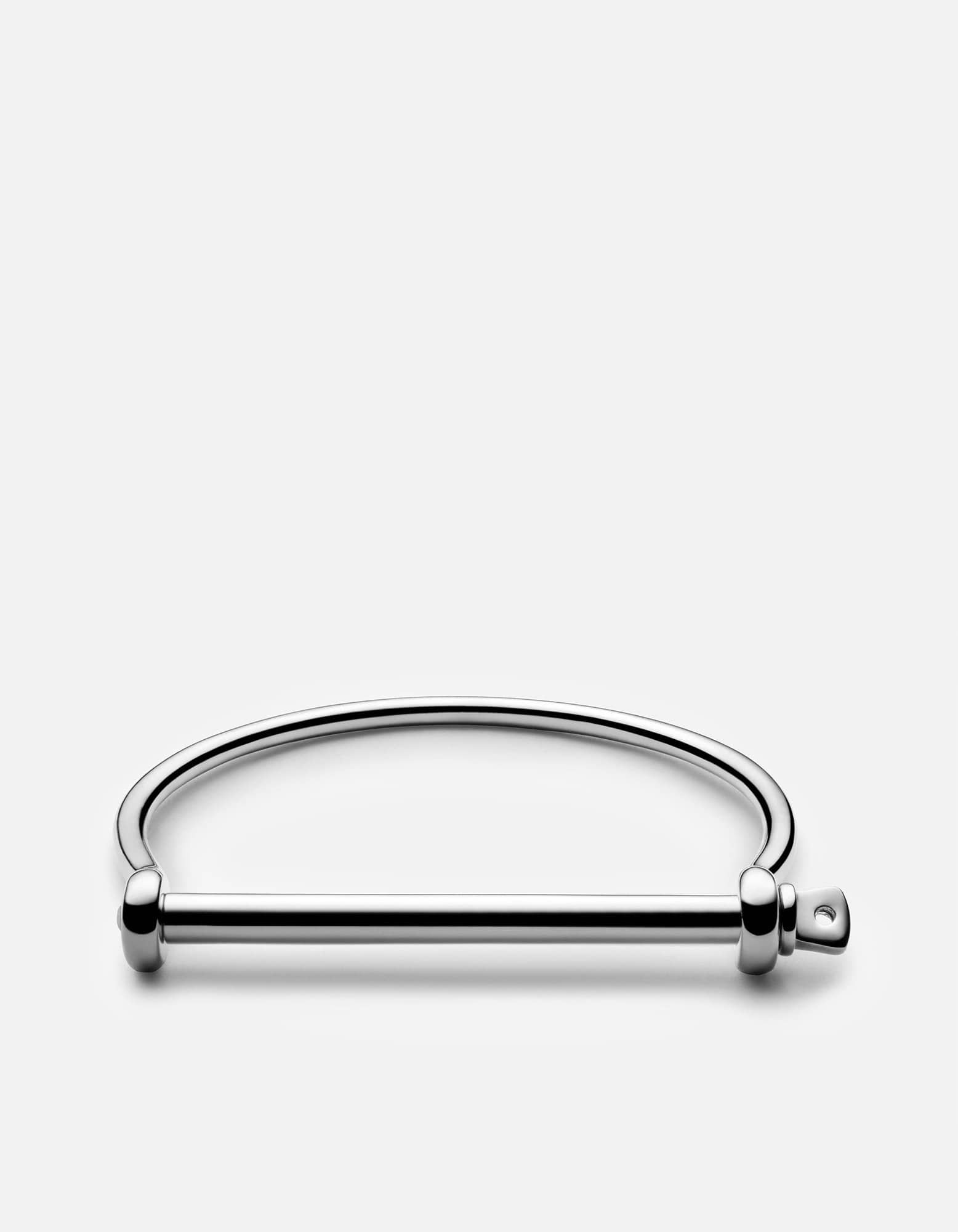Image of Thin Screw Cuff Bracelet, Sterling Silver