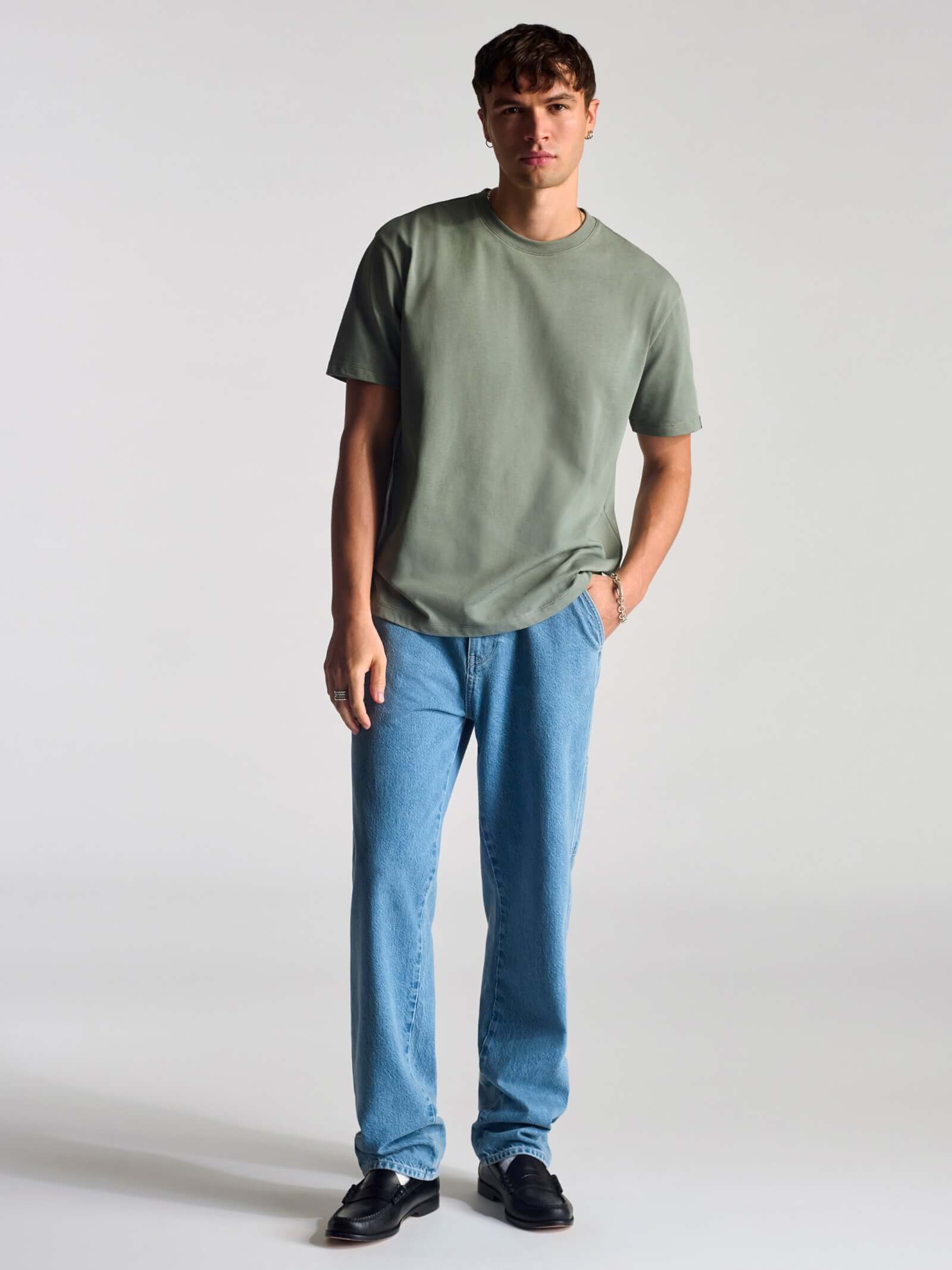 Image of Men's Basic T-Shirt In Agave Green
