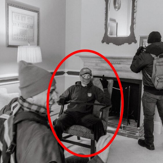 A man in a seat.