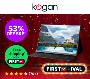 Kogan XPRESSO 16" 2K WQXGA IPS USB-C Portable Monitor with Leather Case Product Image