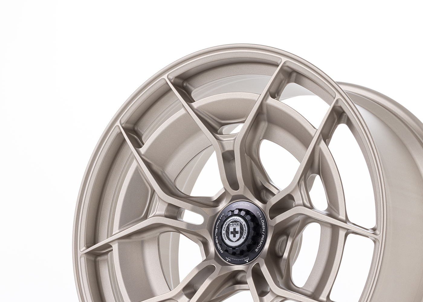 HRE Wheels P301 with Disc in Satin White Gold