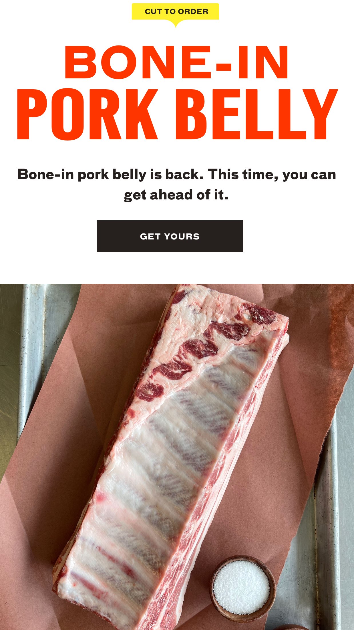 Cut to Order Bone-in Pork Belly