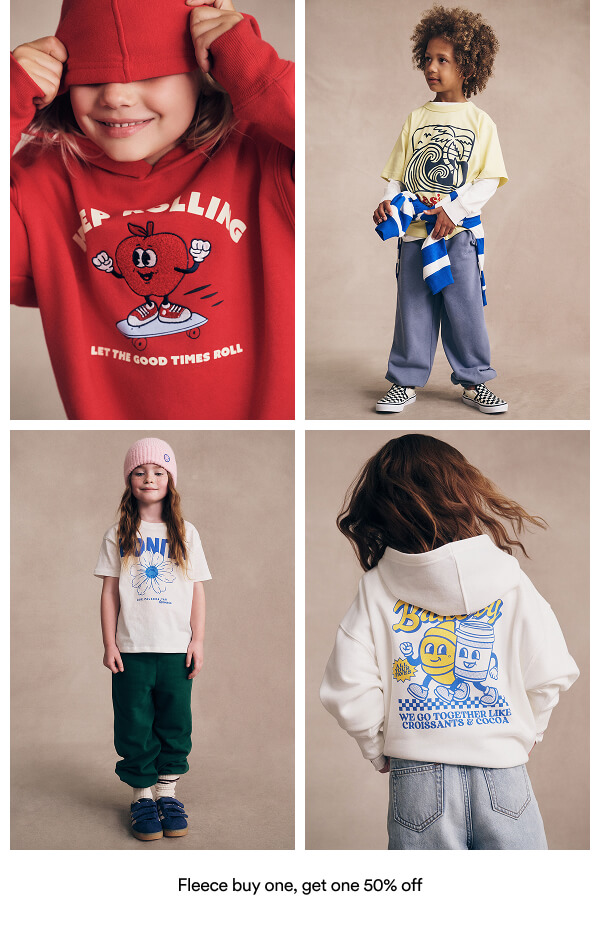 Fleece buy one, get one 50% off
