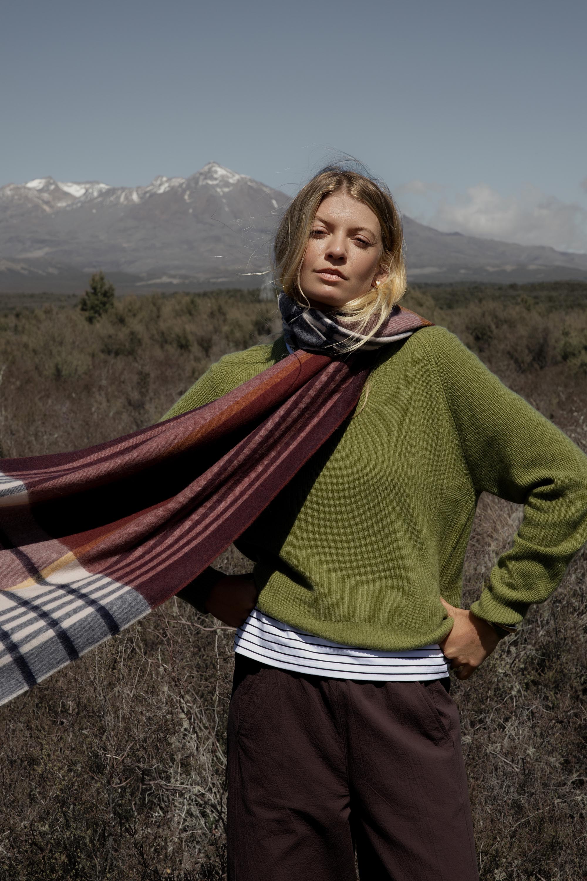 Image of Elementary Cashmere Blend V Neck Sweater