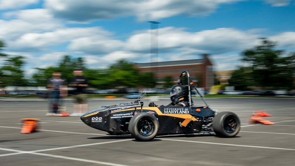 UMD race car speeds by