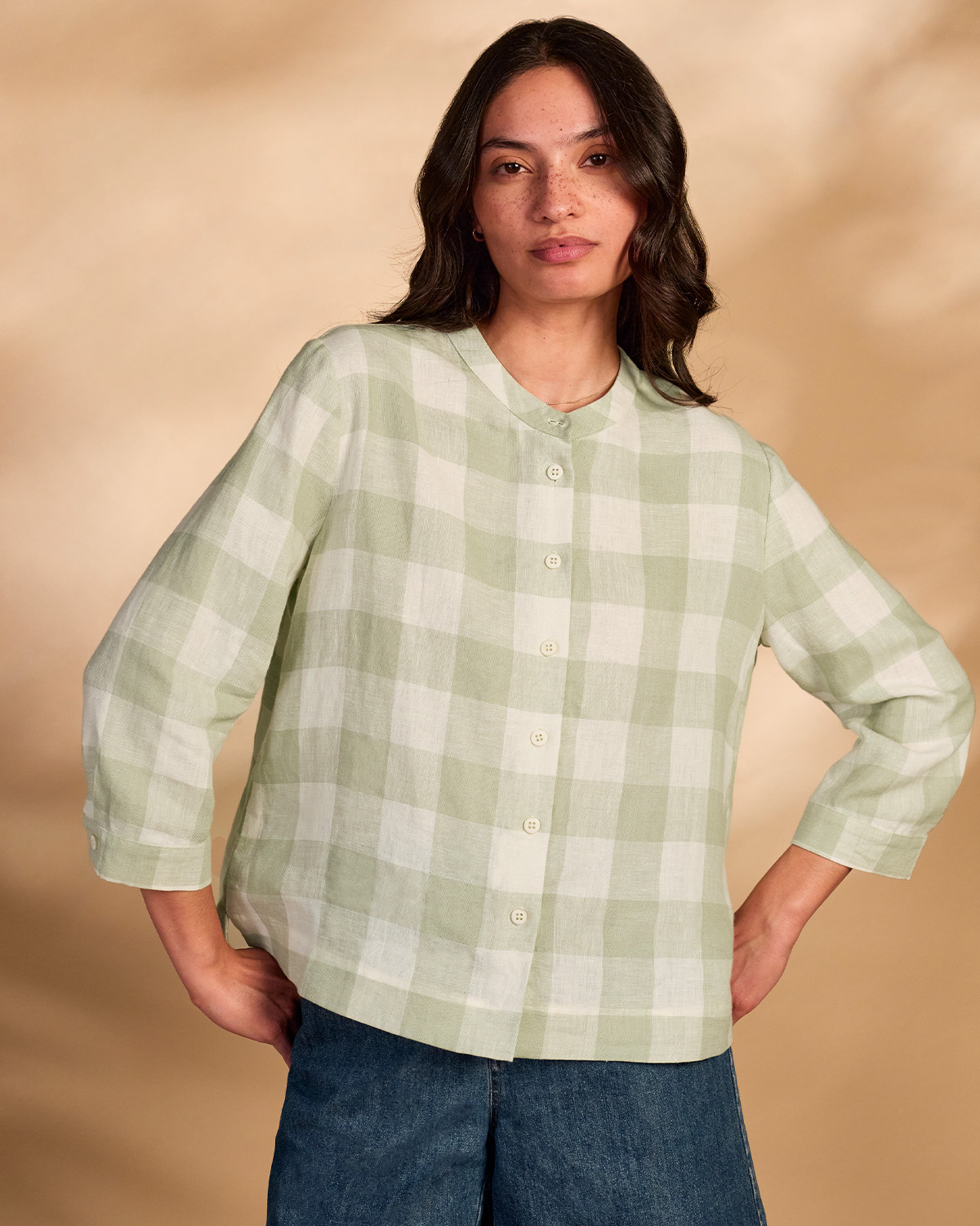 Check Swing Blouse