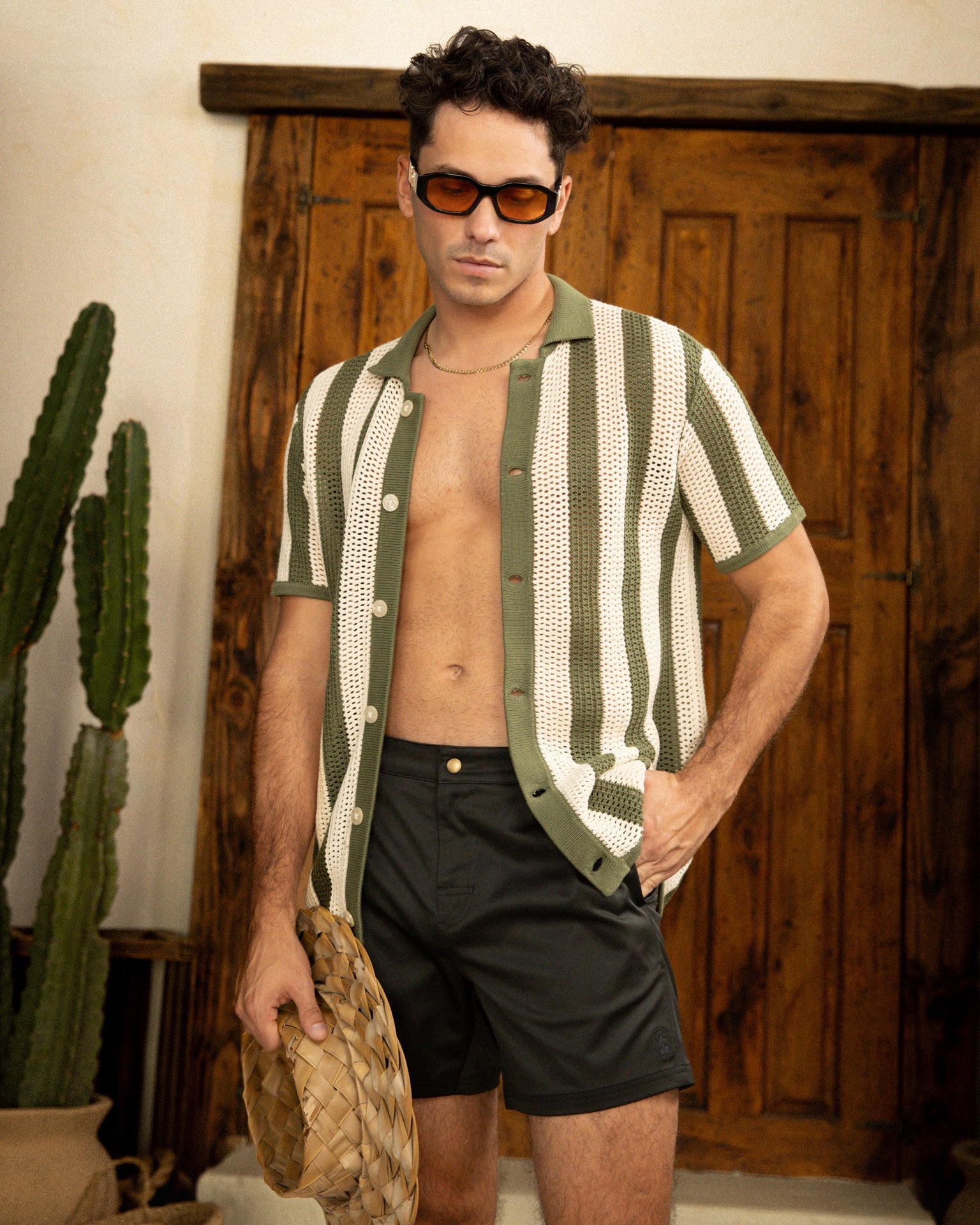 Image of The Dominica Crochet Shirt - Arbequina