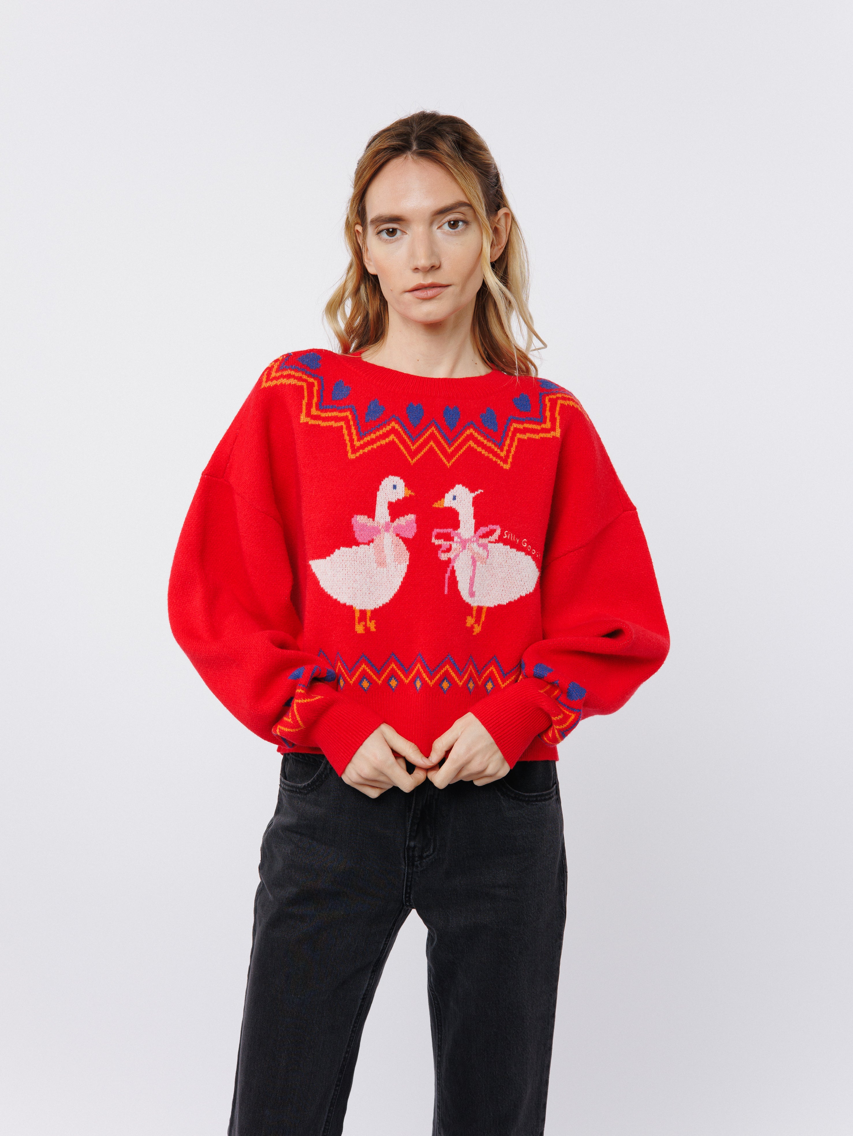 Image of Neve Silly Goose Long Sleeve Sweater