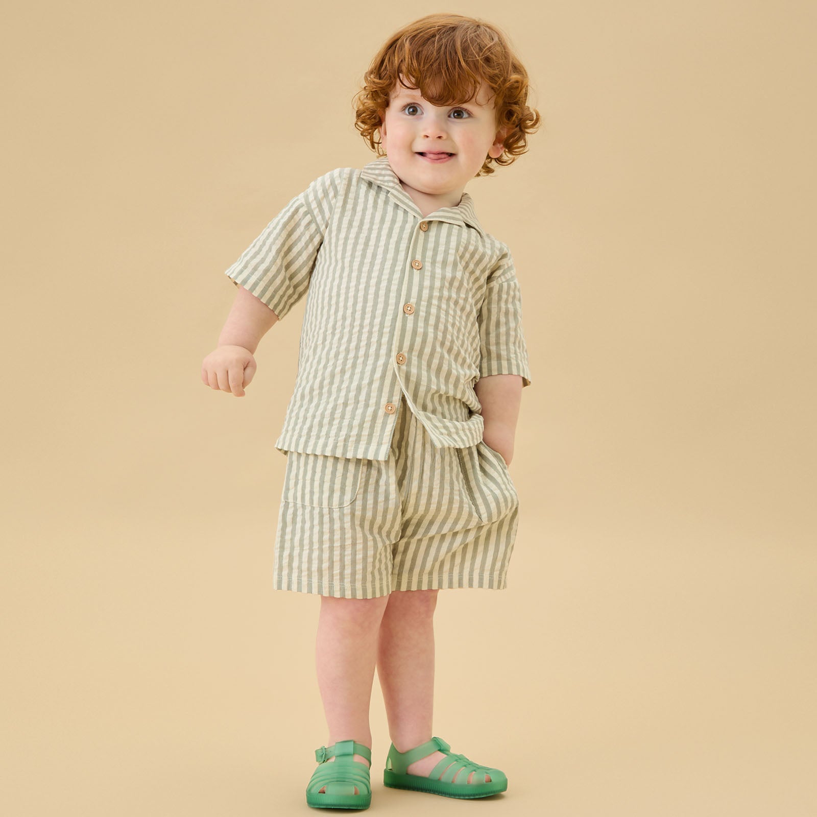Image of Striped Seersucker Shorts