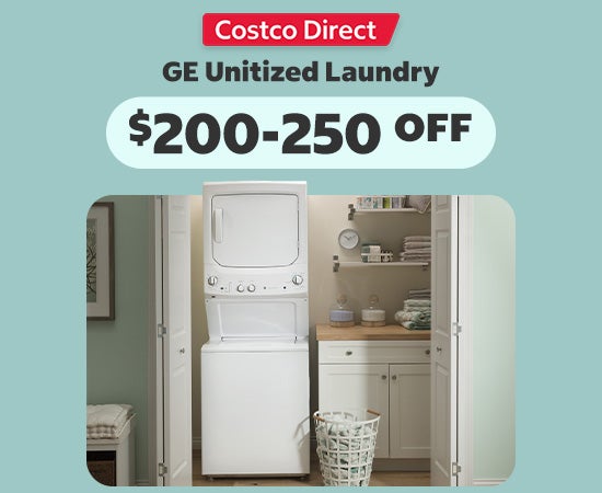 $200 - $250 OFF GE unitized laundry - costco direct