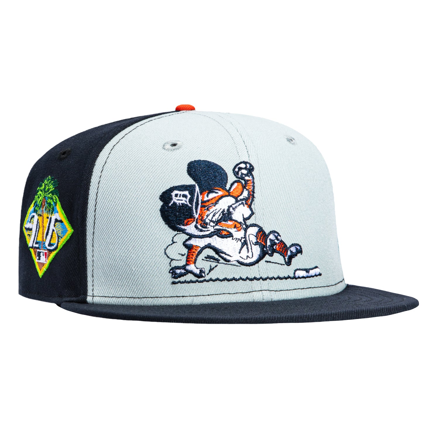 Image of New Era 59Fifty Detroit Tigers 2026 Florida Spring Training Patch Rail Slide Hat - Grey, Navy