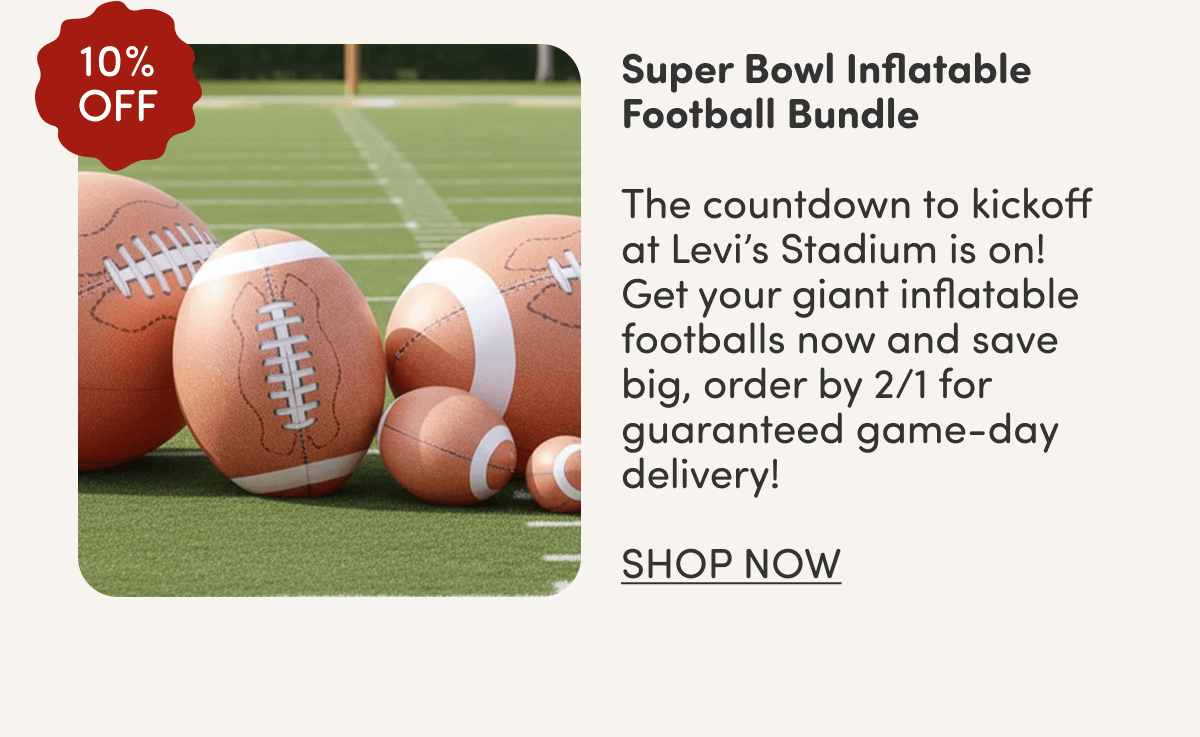 Super Bowl Inflatable Football Bundle