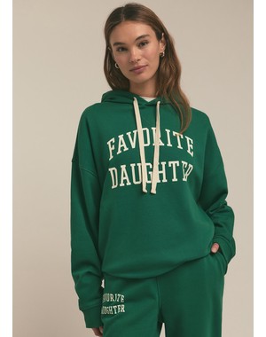 THE COLLEGIATE HOODIE-emerald / M