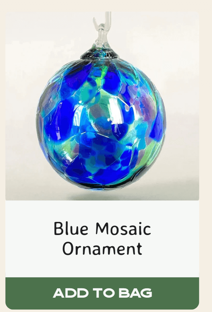 Blue Mosaic Ornament